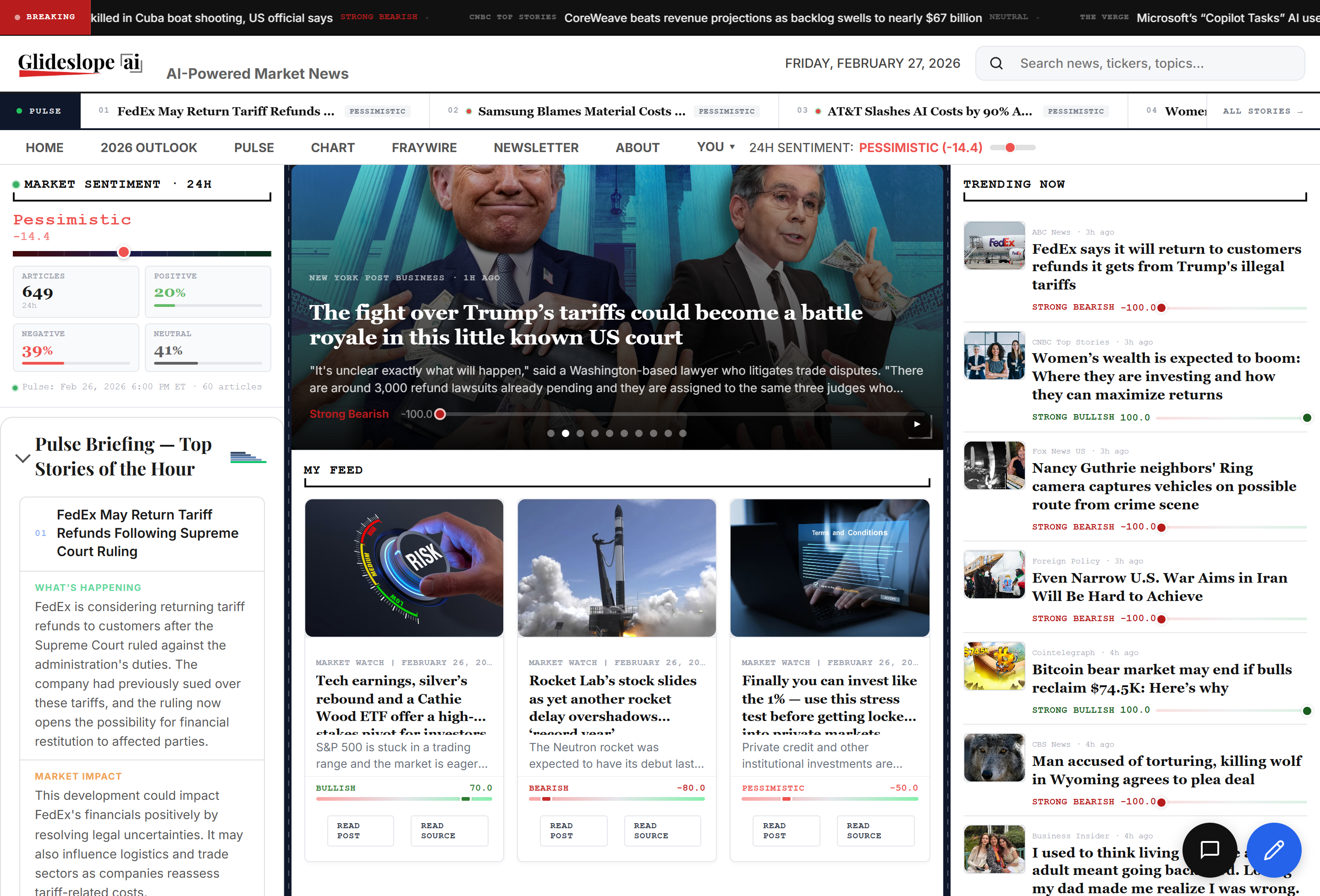 Glideslope — AI-powered market news